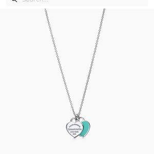 Tiffany Blue Double Heart Tag Pendant